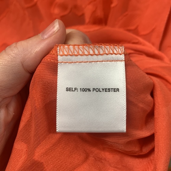 Orange Rose & Olive Blouse. Size XL. - Picture 4 of 5